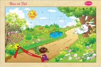 Tranh ghép Rùa và Thỏ Winwintoys 63432