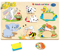 Đồ chơi gỗ 6 hình căn bản Winwintoys 68042