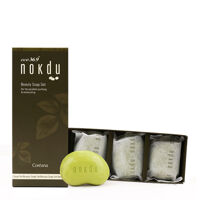 Xà bông rửa mặt Coreana Nokdu Soap Set hộp 3 bánh