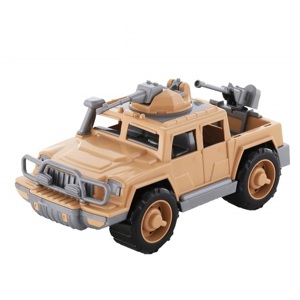 Xe Jeep quân đội hộ tống đoàn trang bị súng máy đồ chơi Polesie Toys