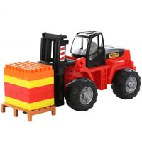 Xe nâng kèm bộ xếp hình 30 chi tiết đồ chơi Wader Quality Toys