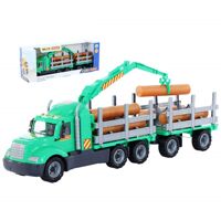 Xe tải rơ móoc Mike chở gỗ đồ chơi Polesie Toys