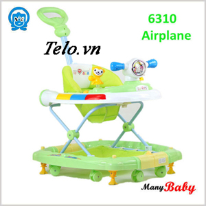 Xe tập đi Airplane 6310, có bập bênh, cần điều khiển