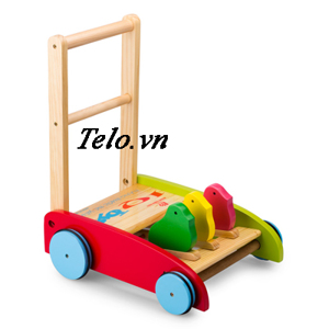 Xe tập đi bằng gỗ IQ toys CK1