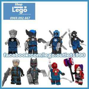 Xếp hình Colossus Wolverine Deadpool Spider-Man Cable Murder Machine Harley Quinn Lego Minifigures POGO PG8180