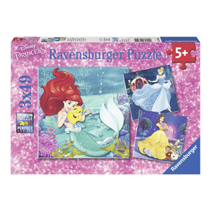 Xếp hình puzzle cuộc phiêu lưu của các nàng công chúa Disney 3 bộ 49 mảnh Ravensburger RV09350 2