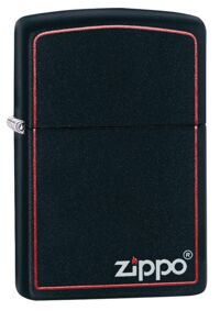 Bật lửa Zippo Black Matte with Zippo Logo and Border