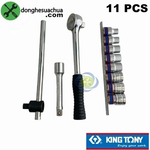 Bộ tuýp 11 chi tiết hệ mét Kingtony 4311MR, 1/2”