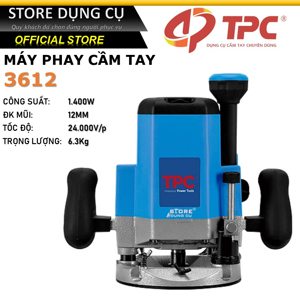 Máy phay gỗ 1400W TPC 3612 - 12mm