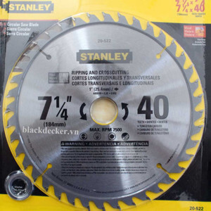 Lưỡi cưa gỗ Stanley 20-522 (184mmx40T )