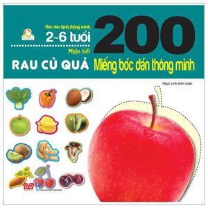 200 miếng bóc dán thông minh - Nhận biết rau củ quả (2-6 tuổi)