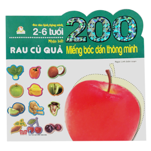 200 miếng bóc dán thông minh - Nhận biết rau củ quả (2-6 tuổi)