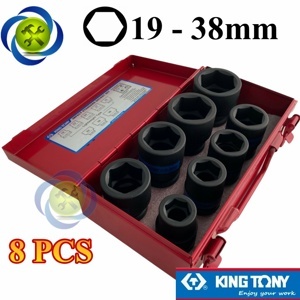 Bộ đầu tuýp hệ Metric 8 chi tiết Kingtony 6408MP10 3/4"