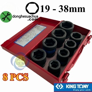 Bộ đầu tuýp hệ Metric 8 chi tiết Kingtony 6408MP10 3/4"
