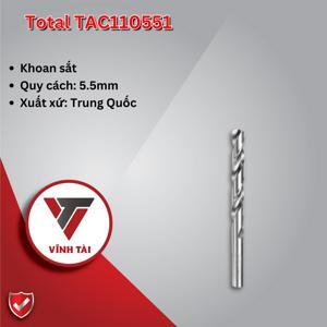 Mũi khoan sắt M2 Total TAC110551, 5.5mm