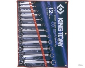 Bộ hai đầu miệng 12 cái hệ mét Kingtony 1712MR 6-32mm