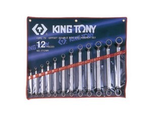 Bộ hai đầu miệng 12 cái hệ mét Kingtony 1712MR 6-32mm