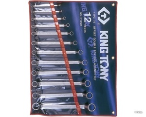 Bộ hai đầu miệng 12 cái hệ mét Kingtony 1712MR 6-32mm