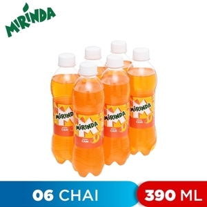 6 chai nước ngọt Mirinda hương cam 390ml