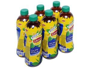 6 chai trà đen Lipton vị chanh 455ml