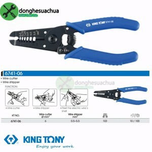 Kìm tuốt dẹp Kingtony 6741-06, 6"