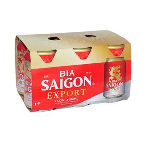 6 lon bia Sài Gòn Export 330ml