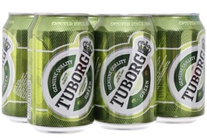 6 lon bia Tuborg 330ml