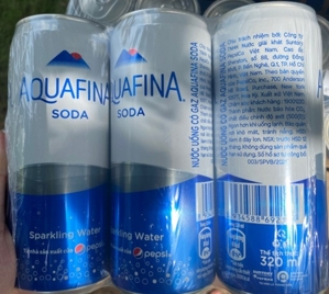 6 lon nước giải khát có ga Aquafina Soda 320ml