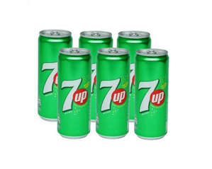 6 lon nước ngọt 7 Up vị chanh 330ml