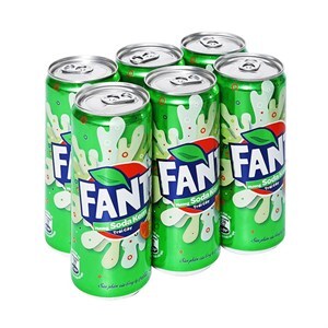 6 lon nước ngọt Fanta vị soda kem 330ml