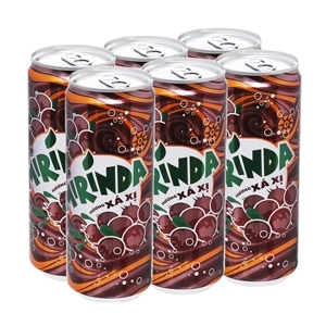 6 lon nước ngọt Mirinda hương xá xị 330ml