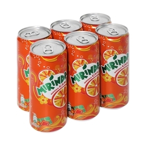 6 lon nước ngọt Mirinda vị cam 330ml