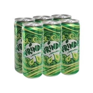 6 lon nước ngọt Mirinda vị soda kem 330ml