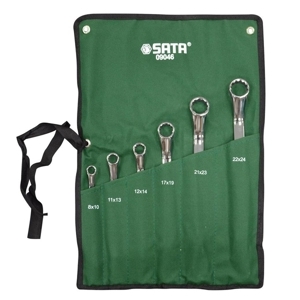 Bộ cờ lê hai đầu vòng Sata 09046, 8-24mm