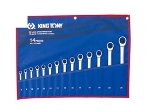 Bộ cờ lê vòng miệng 14 cái hệ mét Kingtony  12114MR (8-24mm )