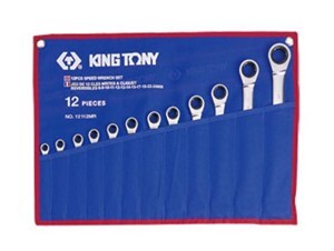 Cờ lê vòng miệng 12 cái hệ mét Kingtony 12212MR