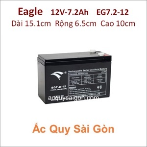 Ắc quy 12V-7.2Ah EAGLE EG7.2-12