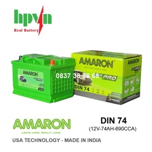 Ắc quy ô tô AMARON DIN74 12V 74Ah