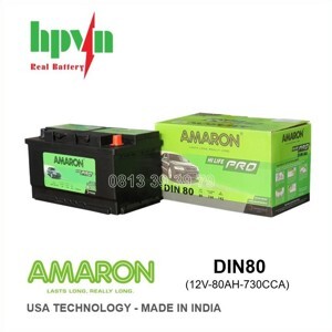 Ắc quy ô tô AMARON DIN80 12V 80Ah
