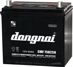 Ắc quy ô tô Đồng Nai 75D23R khô (12v – 65ah)