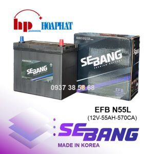 Ắc quy Sebang 55AH EFB N55L
