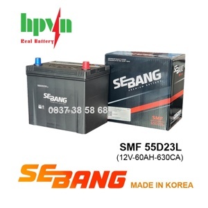 Ắc quy Sebang 60AH SMF 55D23L