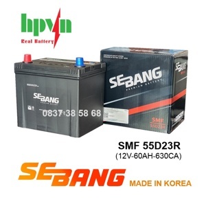 Ắc quy Sebang 60AH SMF 55D23R