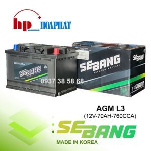 Ắc quy Sebang 70AH AGM L3