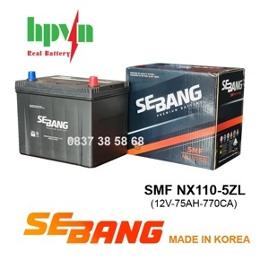 Ắc quy Sebang 75Ah NX110-5ZL