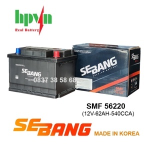 Ắc quy Sebang DIN 62AH 56220