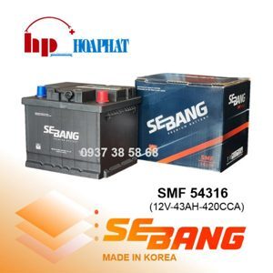 Ắc Quy Sebang SMF 54316 (DIN 43AH – L)