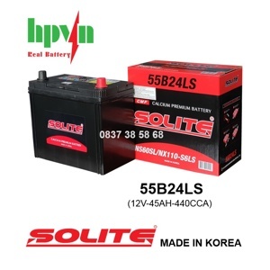 Ắc Quy solite 55B24LS 12V-45AH