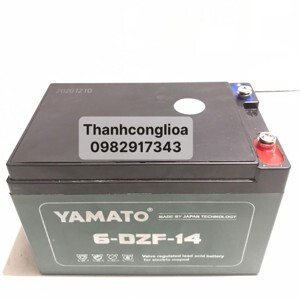 Ắc quy xe đạp điện Yamato 12V 14Ah, 6-DZF-14