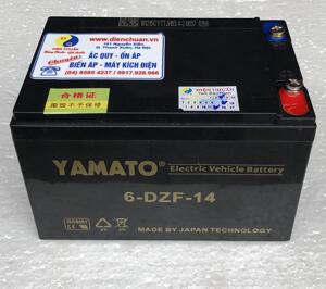 Ắc quy xe đạp điện Yamato 12V 14Ah, 6-DZF-14